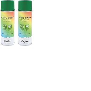 Rayher Hobby Spray peinture acrylique mat, vert sapin, 0,55 x 0,55 x 1,7 cm, 200 ml, DIN EN71-3, base aqueuse, séchage rapide, multiples surfaces, intérieur, extérieur, décoration, rénovation-34145444