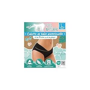 Culotte Menstruelle Maillot de Bain - Taille L - Protection Hygienique Lavable, Coupe Haute - Flux L&eacute;ger - Piscine, Plage, Absorbante & Confort R&eacute;utilisable - Culotte Taille Haute Incontinence Femme