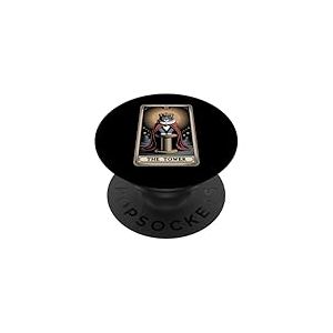 Arbre à chat mystique The Tower Tarot Card PopSockets PopGrip Adhésif