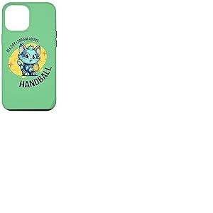 Handball Ballon de handball Chat-chattes Joueuse de handball Coque pour iPhone 12 Pro Max