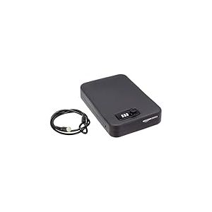 Amazon Basics Coffre-fort portable avec serrure à combinaison pour documents et bijoux, taille XL, noir