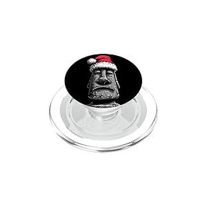 Costume de Statue de Moai drôle au Look de Noël PopSockets PopGrip pour MagSafe