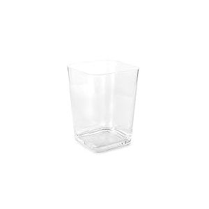Huang Acrylic Poubelle carrée transparente | Poubelle pour salle de bain, cuisine, bureau à domicile | Incassable, élégante, durable et compacte