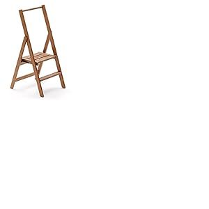 Arredamenti Italia Kimora &Eacute;chelle avec 2 &Eacute;tapes Pliable H&ecirc;tre Massif Couleur Cerise