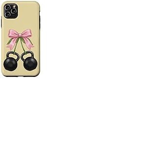 Kettlebells Bouilloire pour Filles et Femmes avec n&oelig;ud Rose Coque pour iPhone 11 Pro Max