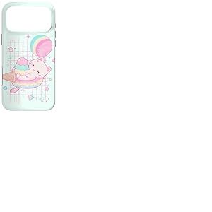 Kawaii Fraise Lait Chat Pastel Glace Galaxie Coque pour iPhone 17 Pro Max