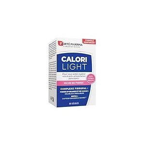 Fort&eacute; Pharma - CaloriLight 60 - Nopal, Fibres d'orange et de cacao - Aide minceur et perte de poids - Capteur de graisses, Effet sati&eacute;tant, Actifs d'origine naturelle - 60 g&eacute;lules, 6 max/jour