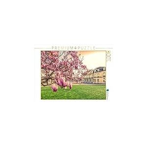 CALVENDO Puzzle Magnolia Fleur sur la Place du Ch&acirc;teau de Stuttgart | 1000 pi&egrave;ces Taille de la Pose 64 x 48 cm Puzzle Photo pour des Heures heureuses