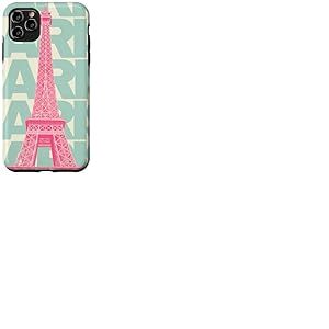 Tour Eiffel Paris France Vintage Rose Graphique Coque pour iPhone 11 Pro Max