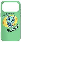 Handball Ballon de Handball Chat-chattes Joueuse de Handball Coque pour iPhone 17 Pro Max