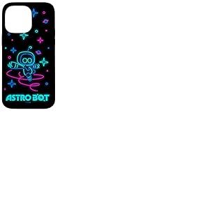 Astro Bot Neon Style Stars and Planets Video Game Coque pour iPhone 14 Pro Max