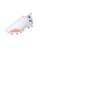 Puma Future 8 Play FG/AG Jr Chaussures de Football Unisexes pour Enfants, Puma Puma Blanche, Noire, Rouge &eacute;clatante, 32.5 EU