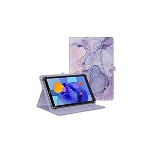 FINTIE Coque Universelle pour Tablette 10 Pouces (9''-10.5''/10.9''/11''), Housse Multipositions pour Tablette TECLAST, Blackview, YESTEL, YOTOPT, MEBERRY, OSCAL etc, Marbre Lilas