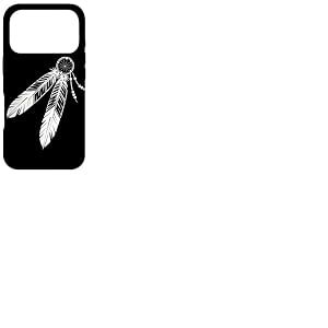 Boho Plume Dreamcatcher Design Tribal Feather Line Art Coque pour iPhone 17 Pro