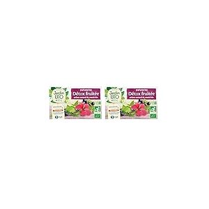 Jardin BiO &eacute;tic - Infusion D&eacute;tox fruit&eacute;e - bio - Th&eacute;, infusion et jus - Certifi&eacute; AB - Sachet de 30g (Lot de 2)