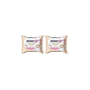 Demak'Up Sensitive Lingette à Démaquiller - Visage et Yeux - Peaux Sèches et Sensibles - 23 Lingettes (Lot de 2)