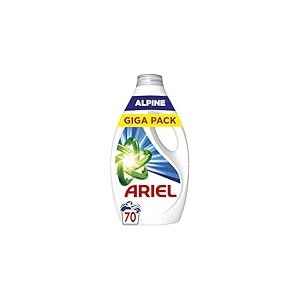 Ariel Alpine Lessive Liquide, 70 Lavages (3.15L), Action Détachante En 1 Seul Lavage, Impeccable Même à Froid, Fabriqué en France