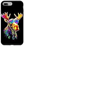 Elan Moose Elan M&acirc;le Femelle Bois Cerf Elans Sauvages Coque pour iPhone 7 Plus/8 Plus