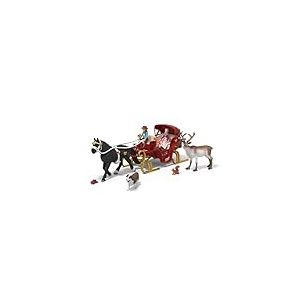 Schleich Horse Club | Calendrier de l'Avent Balade en traîneau 42614 | avec Chevaux, Figurines, traîneau et Accessoires | Idée Cadeau | Dès 5 Ans | 31 pièces