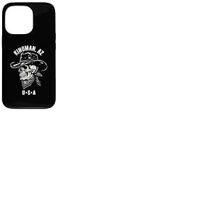 Kingman Arizona USA Tête de Mort de Cowboy Vieilli Coque pour iPhone 13 Pro