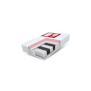 FDM Memory Duo Matelas 100x200 cm Épaisseur 27 cm Matelas à Ressorts Ensachés avec Mousse Visco Fermeté H2 H3 Deux Faces 7 Zones de Confort Housse Lavable Oeko-TEX Hypoallergénique