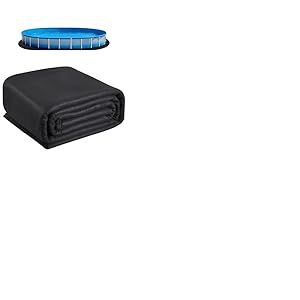 VEVOR Tapis de Sol Piscine, 566x1006 cm, Tapis sous Piscines Hors Sol Ovale 180 g/m2 Sous-couche G&eacute;otextile Extra-&eacute;pais, Installation Facile, D&eacute;coupe Simple, Protection pour &Eacute;viter Perforations Objets