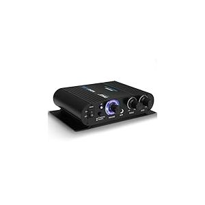 Pyle Amplificateur 90W Cr&ecirc;te 8 Ohms Bluetooth, Mini Amplificateur Audio-Compact pour Studio Maison,Home Cinema, Amplificateur Classe T avec Entr&eacute;es 3,5 mm et 6,35 mm, 4 Bornes Haut-Parleur