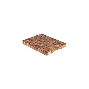 Billot de boucher en bois de teck FSC 40x30x3cm. (L)