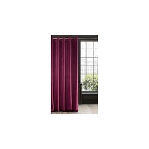 Eurofirany Ria Rideau en Velours Doux avec Oeillets-1 pièce élégant de qualité supérieure pour Chambre à Coucher, Salon, Velvet, Daim, Bordeaux, 140 x 250cm