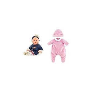 Corolle Lot de Mon Premier Poupon, Bébé Calin Margaux, en Fêtes, 30cm, dès 18mois, 9000100850 Pyjama Rose et Bonnet, vêtements, pour Poupon 30cm, dès 18 Mois, 9000110620