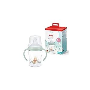 NUK Perfect Match Nuit Tasse d&rsquo;apprentissage | 6+ mois | 150 ml | Tasse anti-fuite pour b&eacute;b&eacute;s | Poign&eacute;es antid&eacute;rapantes | Brille dans le noir | Disney Winnie l&rsquo;Ourson | Lot de 1