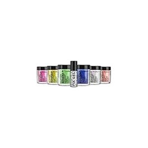 Stargazer Un Superbe Ensemble de 6 Tubes de Paillettes Fluo 5 g + Gel Fixant Parfait pour Fans de Paillettes