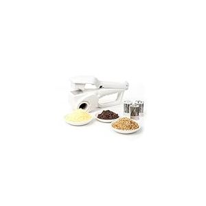 Wintem - Râpe électrique sans fil rechargeable avec 3 filets en acier inoxydable, bouton rapide pour râper les fromages et légumes, idéal pour une utilisation quotidienne et facile à nettoyer