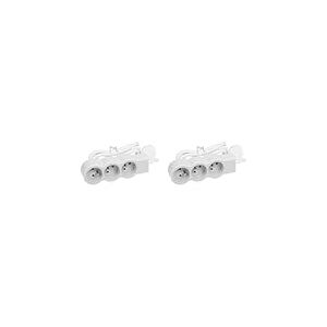 Legrand - Rallonge multiprise Extra-Plate avec 3 Prises de Courant avec Terre avec Cordon 1,5m - Blanc et Gris Clair (Lot de 2)