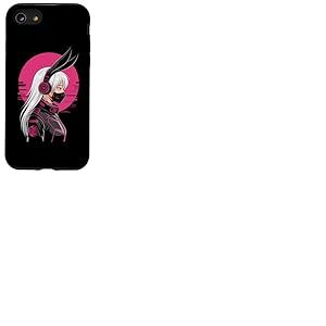 Cyberpunk Girl avec Masque Sci-FI Anime Manga Oreilles De Coque pour iPhone SE (2020) / 7/8