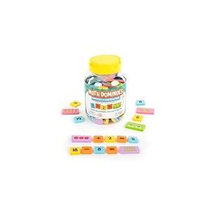 Educational Insights Dominos math&eacute;matiques Addition & Soustraction &ndash; Comprend 60 symboles et 40 images dominos, cadeau pour enfants de 3 ans et plus