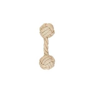 Jouet Chien Corde Coton Chanvre Naturel, à Macher, Jouet interactif - Haltère 24cm
