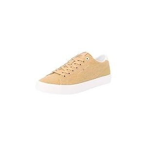 Tommy Hilfiger Baskets en Toile Homme Low Summer Baskets, Vert (Classic Khaki), 40