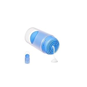 Ubbi Sunsqueeze Sunscreen Applicator, Refillable Roll On, Soft Silicone Bristles for Babies and Toddlers, Easy to Clean, Dishwasher Safe, TSA-Approved, Holds 3.38 Fluid Oz, Blue