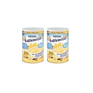 Nestl&eacute; B&eacute;b&eacute; - Babivanille C&eacute;r&eacute;ales D&eacute;shydrat&eacute;es D&egrave;s 10 Mois - Bo&icirc;te m&eacute;tal de 400g (Lot de 2)
