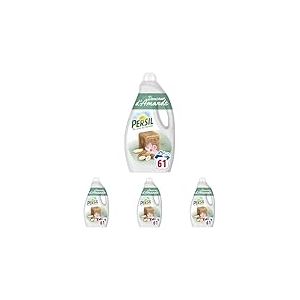 Persil - Lessive Liquide Douceur d'Amande &ndash; Parfum aux extraits naturels de Vanille - Encore Plus Efficace M&ecirc;me &agrave; Froid - Test&eacute;e Dermatologiquement - 61 Lavages (Lot de 4)