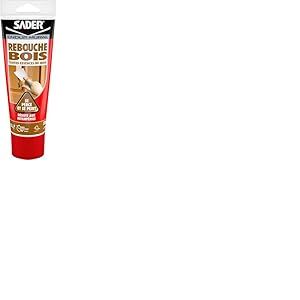 Sader Rebouche Bois en Pâte – Enduit de Rebouchage Extérieur et Intérieur – Pour Combler Trous et Fissures Jusqu’à 1 cm – Pâte à Bois Sans Solvant – Couleur Bois – 1 Tube 330 g