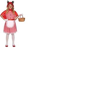 FIESTAS GUIRCA | Costume Chaperon Rouge Enfant (5-6 ans) - Cape, Tablier et Robe - Costumes de Contes, F&eacute;es et Journ&eacute;e du Livre pour Halloween, Carnaval et F&ecirc;tes Costum&eacute;es - Id&eacute;al pour Filles