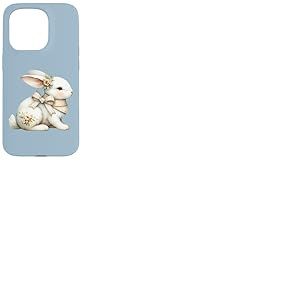 Illustration de Lapin Cottage Floral Coque pour iPhone 15 Pro