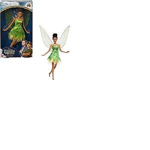 Mattel Disney Peter Pan & Wendy Poup&eacute;e F&eacute;e Clochette, Avec Robe Verte, Ailes Scintillantes Articul&eacute;es, Et Un Corps Articul&eacute;, Jouet Enfant, D&egrave;s 3 Ans, HNY37