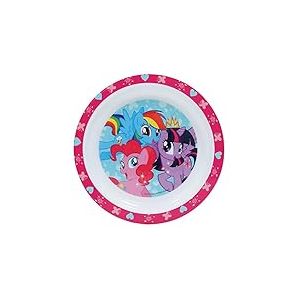 Fun House 005330 Mon Petit Poney Assiette Micro-ondable pour Enfant Polypropylène Bleu 22 x 22 x 1 cm