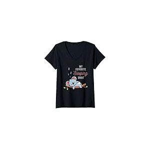 Femme Australie Animal Endormi Pyjama Chemise De Nuit Dormir Koala T-Shirt avec Col en V