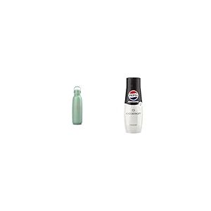 Sodastream Fizz&Go Cool Gourde isotherme en m&eacute;tal 0,9L + 1 Concentr&eacute; Pepsi Z&eacute;ro Sucres | Passe au lave-vaisselle | Garde au chaud et au froid jusqu'&agrave; 12 heures | Sans BPA | Vert Menthe