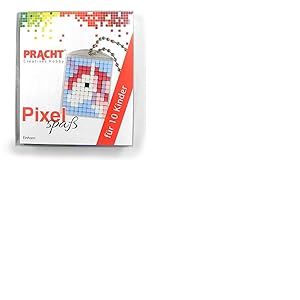 Pixel P90058-12501 Kit de bricolage amusant Licorne pour enfants avec 10 m&eacute;daillons &agrave; pixelliser, syst&egrave;me d'assemblage simple sans repassage ni collage
