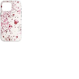 Coque pour iPhone 16 Pro Max Disney Minnie Mouse Tête Oreilles Rose Abstrait Spatter Motif